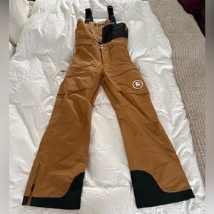 Backcountry Ski/Snowboarding Men’s Bib size Small Color Khaki/Caramel